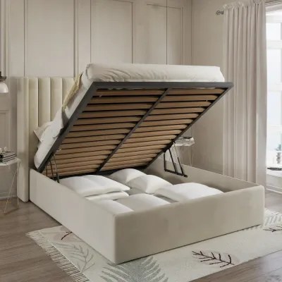 Tranquil W 160 x L 200 Queen Upholstered Sleep Haven Bed -White With 1-Year Warranty - Image 3