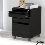 Godrej 3 Drawer Black Mobile Storage Unit for Office and Home Organization