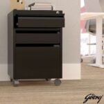 Godrej 3 Drawer Black Mobile Storage Unit for Office and Home Organization