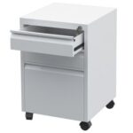 Godrej 3 Drawer White Mobile Storage Unit for Office and Home Organization