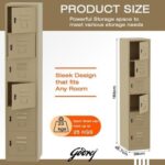 Godrej 6 Door Steel Locker with Heavy-Duty Construction, Spacious Storage, and Scratch-Resistant Beige Finish