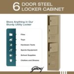 Godrej 6 Door Steel Locker with Heavy-Duty Construction, Spacious Storage, and Scratch-Resistant Beige Finish