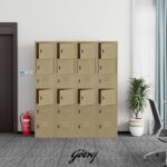 Godrej 6 Door Steel Locker with Heavy-Duty Construction, Spacious Storage, and Scratch-Resistant Beige Finish