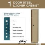Godrej Digital Single Door Locker with Advanced Touch Screen Lock, Heavy-Gauge Steel, and Sleek Beige Finish