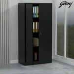 Godrej Full-Height Steel Swing Door Cupboard with Adjustable Shelves, Durable Build, and Black Finish
