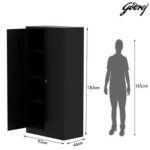 Godrej Full-Height Steel Swing Door Cupboard with Adjustable Shelves, Durable Build, and Black Finish