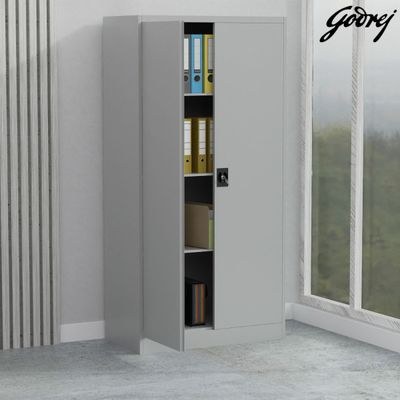 Godrej Full-Height Steel Swing Door Cupboard with Adjustable Shelves, Durable Build, and Grey Finish - Image 4