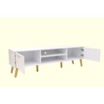 ARFAN Furniture Slim Minimalist Design TV Cabinet Modern Wooden TV Stand for Living Room - White