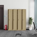 Godrej 1 Door Steel Locker with Heavy-Duty Construction, Spacious Storage, and Scratch-Resistant Beige Finish
