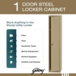 Godrej 1 Door Steel Locker with Heavy-Duty Construction, Spacious Storage, and Scratch-Resistant Beige Finish