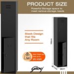Godrej Digital 2 Door Locker with Advanced Touch Screen Lock, Heavy-Gauge Steel, and Sleek Black Finish