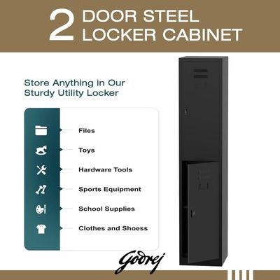 Godrej Digital 2 Door Locker with Advanced Touch Screen Lock, Heavy-Gauge Steel, and Sleek Black Finish - Image 4
