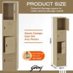 Godrej 4 Door Steel Locker with Heavy-Duty Construction, Spacious Storage, and Scratch-Resistant Beige Finish