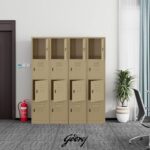 Godrej 4 Door Steel Locker with Heavy-Duty Construction, Spacious Storage, and Scratch-Resistant Beige Finish