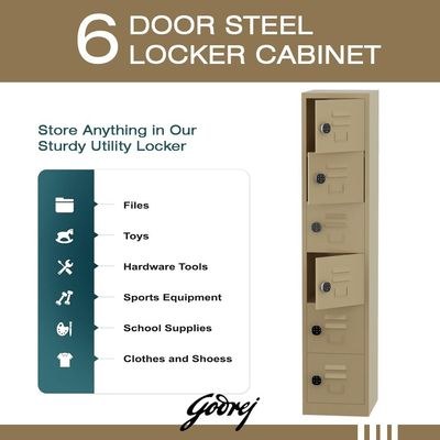 Godrej Digital 6 Door Locker with Advanced Touch Screen Lock, Heavy-Gauge Steel, and Sleek Beige Finish - Image 5
