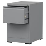 Godrej 2 Drawer Steel Filing Cabinet with Secure Lock, Heavy-Gauge Steel, and Grey Powder-Coated Finish