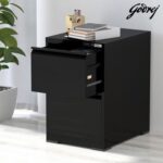 Godrej 2 Drawer Digital Filing Cabinet with Touch Screen Lock, Heavy-Duty Steel, and Scratch-Resistant Black Finish
