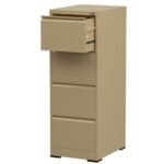 Godrej 4 Drawer Steel Filing Cabinet with Secure Lock, Heavy-Gauge Steel, and Beige Powder-Coated Finish