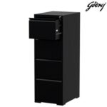 Godrej 4 Drawer Steel Filing Cabinet with Secure Lock, Heavy-Gauge Steel, and Black Powder-Coated Finish