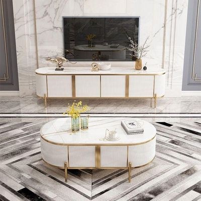 Modern Luxury Tv Table Tv And Coffee Tables Set White-220Cm