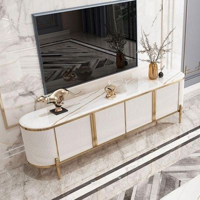 Modern Luxury Tv Table Tv And Coffee Tables Set White-220Cm - Image 2