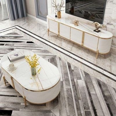 Modern Luxury Tv Table Tv And Coffee Tables Set White-220Cm - Image 3