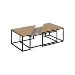 Mourah Ohlady Coffee Table - 110 CM - Light Mocha/ Oak/ Oak - 2 Years Warranty