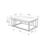 Mourah Ohlady Coffee Table - 110 CM - Light Mocha/ Oak/ Oak - 2 Years Warranty