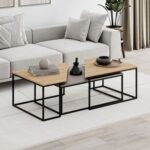 Mourah Ohlady Coffee Table - 110 CM - Light Mocha/ Oak/ Oak - 2 Years Warranty