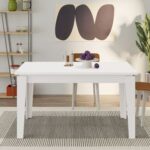 Mourah Tolmen Extendable Dining Table L 140 X W 80 - White - 2 Years Warranty
