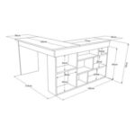 Home Canvas Tywin Corner Desk White