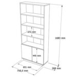 Home Canvas Future Book Shelf Pine and White