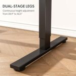 Flexispot Electric Standing Desk, 122 x 65cm Adjustable Height Desk with Sturdy Anti-Rust Steel Frame, Spacious Desktop and Memory Control Panel - Ideal for Home and Office - Apple Cherry