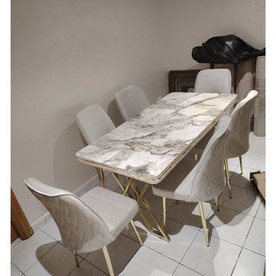 LHFHOMT-7 Pieces Dining Sets 1+6 Seater dining Table Set, Furniture for dining room - Image 2