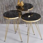 LHFHOMT-4 Piece COFFEE TABLE Living Room Table Set,1 Coffee Table and 3 Nesting Tables, Free Fixing for Living Room, Sofa Side