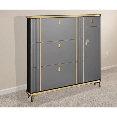 LHFHOMT Wooden Shoe Cabinet to Organize the Shoes – Sturdy Shoe Cabinet With Flip Doors - Image 2
