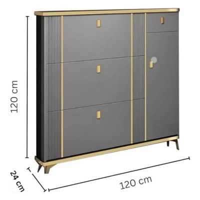 LHFHOMT Wooden Shoe Cabinet to Organize the Shoes – Sturdy Shoe Cabinet With Flip Doors - Image 5