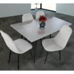 LHFHOMT 5 Piece Living Room Table Set,1 Big Center Table and 4 Pices Small Tables,Luxury Center table Tabletop Glass For Living Room, office