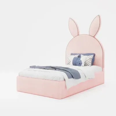 Bunny Kids Bed W 150 x L 190-Pink with 1-Year Warranty - Image 3