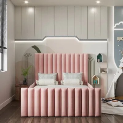 Little Cozy Kids Bed W 120 x L 200-Pink with 1-Year Warranty