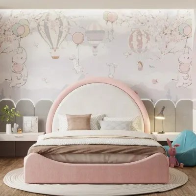Marshmallow Kids Bed W 140 x L 190-Pink with 1-Year Warranty