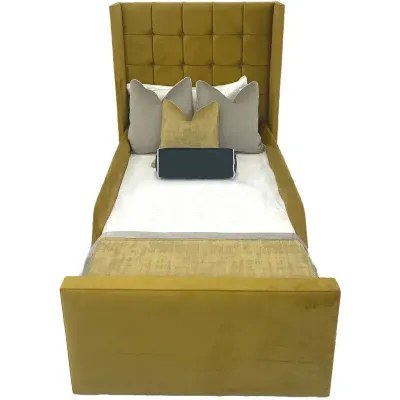 Jasmin Kids Bed W 120 x L 200-Mustard Colour with 1-Year Warranty