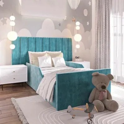 Lilo Kids Bed W 160 x L 200-Velvet Blue with 1-Year Warranty