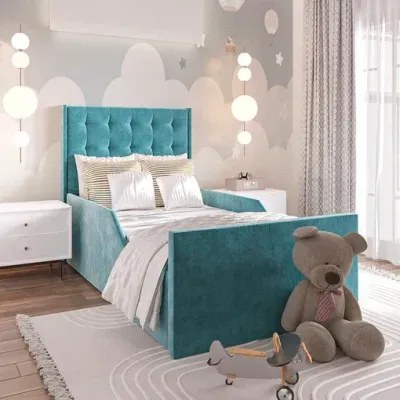 Stella Kids Bed W 120 x L 200-Velvet Blue with 1-Year Warranty