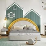 Rainbow Magic Kids Bed W 160 x L 200-Velvet Ivory with 1-Year Warranty