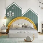 Rainbow Magic Kids Bed W 160 x L 190-Velvet Ivory with 1-Year Warranty