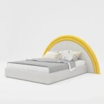 Rainbow Magic Kids Bed W 160 x L 190-Velvet Ivory with 1-Year Warranty