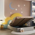 Cloud Journey Kids Bed W 160 x L 200-Velvet Ivory with 1-Year Warranty