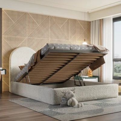 Fluffy Cloud Kids Bed W 150 x L 200-Boucle White with 1-Year Warranty - Image 2