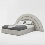 Rainbow Dream Kids Bed W 160 x L 190-Velvet White with 1-Year Warranty